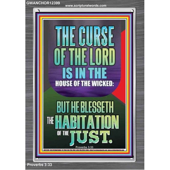 THE LORD BLESSED THE HABITATION OF THE JUST  Large Scriptural Wall Art  GWANCHOR12399  