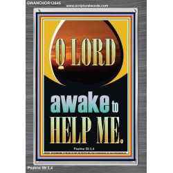 O LORD AWAKE TO HELP ME  Unique Power Bible Portrait  GWANCHOR12645  "25x33"