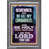 DO ALL MY COMMANDMENTS AND BE HOLY  Christian Portrait Art  GWANCHOR13010  "25x33"