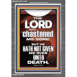 THE LORD HAS NOT GIVEN ME OVER UNTO DEATH  Contemporary Christian Wall Art  GWANCHOR13045  "25x33"