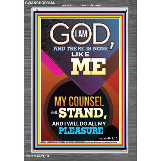 MY COUNSEL SHALL STAND  Ultimate Inspirational Wall Art Portrait  GWANCHOR9386  