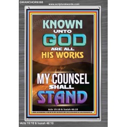 KNOWN UNTO GOD ARE ALL HIS WORKS  Unique Power Bible Portrait  GWANCHOR9388  "25x33"