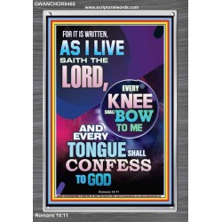 IN JESUS NAME EVERY KNEE SHALL BOW  Unique Scriptural Portrait  GWANCHOR9465  "25x33"