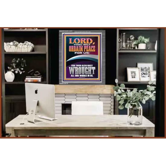 ORDAIN PEACE FOR US O LORD  Christian Wall Art  GWANCHOR12291  