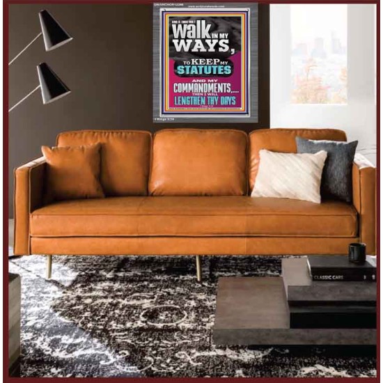 WALK IN MY WAYS AND KEEP MY COMMANDMENTS  Wall & Art Décor  GWANCHOR12296  