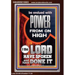POWER FROM ON HIGH - HOLY GHOST FIRE  Righteous Living Christian Picture  GWARISE10003  "25x33"