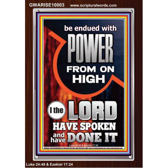 POWER FROM ON HIGH - HOLY GHOST FIRE  Righteous Living Christian Picture  GWARISE10003  