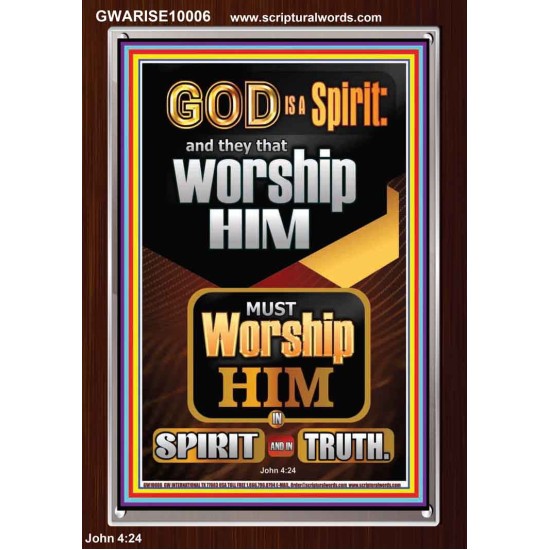 WORSHIP HIM IN SPIRIT AND TRUTH  Children Room Portrait  GWARISE10006  