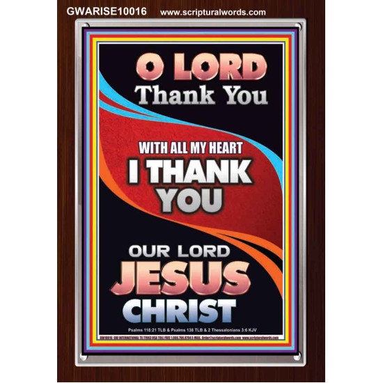 THANK YOU OUR LORD JESUS CHRIST  Sanctuary Wall Portrait  GWARISE10016  