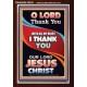 THANK YOU OUR LORD JESUS CHRIST  Sanctuary Wall Portrait  GWARISE10016  
