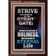 STRAIT GATE LEADS TO HOLINESS THE RESULT ETERNAL LIFE  Ultimate Inspirational Wall Art Portrait  GWARISE10026  