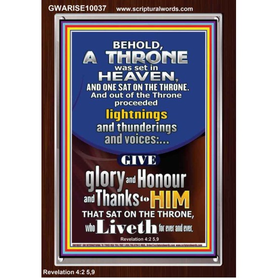 LIGHTNINGS AND THUNDERINGS AND VOICES  Scripture Art Portrait  GWARISE10037  