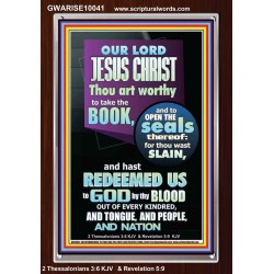 YOU ARE WORTHY TO OPEN THE SEAL OUR LORD JESUS CHRIST   Wall Art Portrait  GWARISE10041  "25x33"