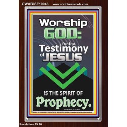 TESTIMONY OF JESUS IS THE SPIRIT OF PROPHECY  Kitchen Wall Décor  GWARISE10046  "25x33"