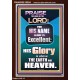 HIS GLORY IS ABOVE THE EARTH AND HEAVEN  Large Wall Art Portrait  GWARISE10054  