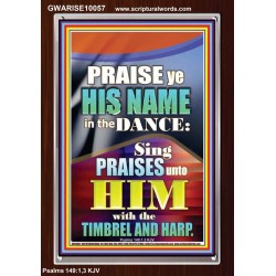 PRAISE HIM IN DANCE, TIMBREL AND HARP  Modern Art Picture  GWARISE10057  "25x33"