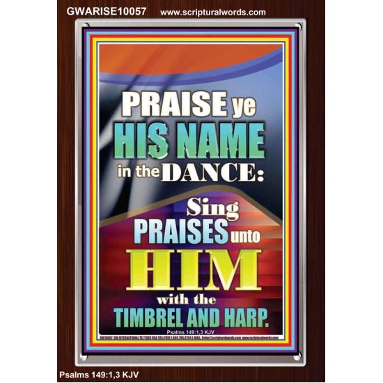 PRAISE HIM IN DANCE, TIMBREL AND HARP  Modern Art Picture  GWARISE10057  