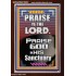 PRAISE GOD IN HIS SANCTUARY  Art & Wall Décor  GWARISE10061  "25x33"