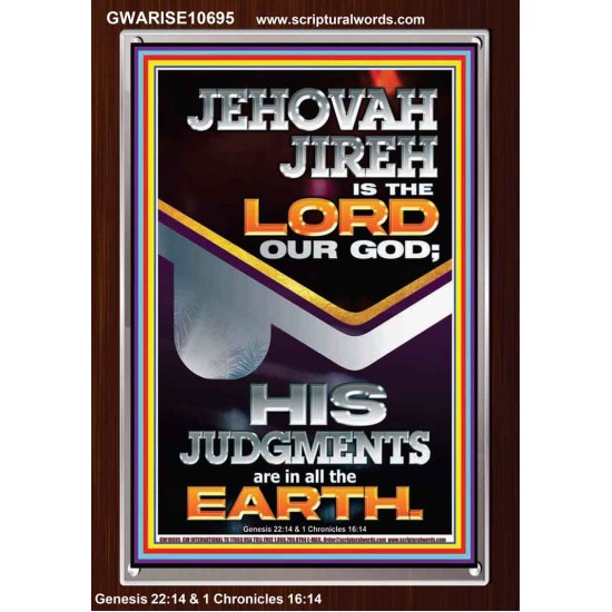 JEHOVAH JIREH IS THE LORD OUR GOD  Contemporary Christian Wall Art Portrait  GWARISE10695  