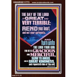 REND YOUR HEART AND NOT YOUR GARMENTS  Contemporary Christian Wall Art Portrait  GWARISE11773  "25x33"