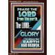 THE LORD GLORY IS ABOVE EARTH AND HEAVEN  Encouraging Bible Verses Portrait  GWARISE11776  