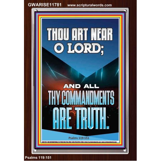 O LORD ALL THY COMMANDMENTS ARE TRUTH  Christian Quotes Portrait  GWARISE11781  