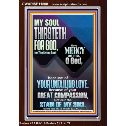 BECAUSE OF YOUR UNFAILING LOVE AND GREAT COMPASSION  Bible Verse Portrait  GWARISE11808  "25x33"