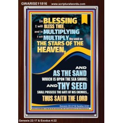 IN BLESSING I WILL BLESS THEE  Modern Wall Art  GWARISE11816  "25x33"