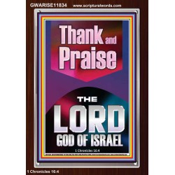 THANK AND PRAISE THE LORD GOD  Custom Christian Wall Art  GWARISE11834  "25x33"
