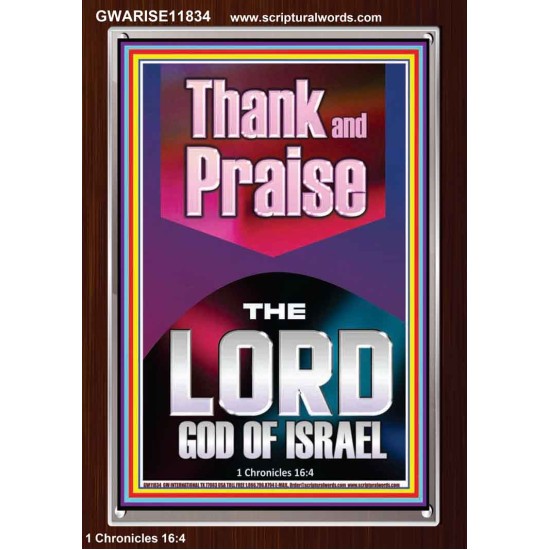 THANK AND PRAISE THE LORD GOD  Custom Christian Wall Art  GWARISE11834  