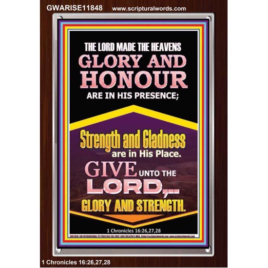GLORY AND HONOUR ARE IN HIS PRESENCE  Custom Inspiration Scriptural Art Portrait  GWARISE11848  