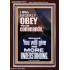I WILL EAGERLY OBEY YOUR COMMANDS O LORD MY GOD  Printable Bible Verses to Portrait  GWARISE11874  "25x33"