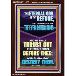 THE EVERLASTING ARMS OF JEHOVAH  Printable Bible Verse to Portrait  GWARISE11875  "25x33"
