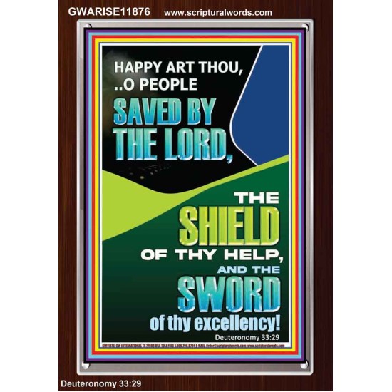 O PEOPLE SAVED BY THE LORD  Printable Bible Verse to Portrait  GWARISE11876  