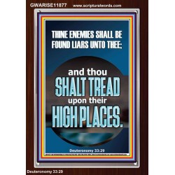 THINE ENEMIES SHALL BE FOUND LIARS UNTO THEE  Printable Bible Verses to Portrait  GWARISE11877  