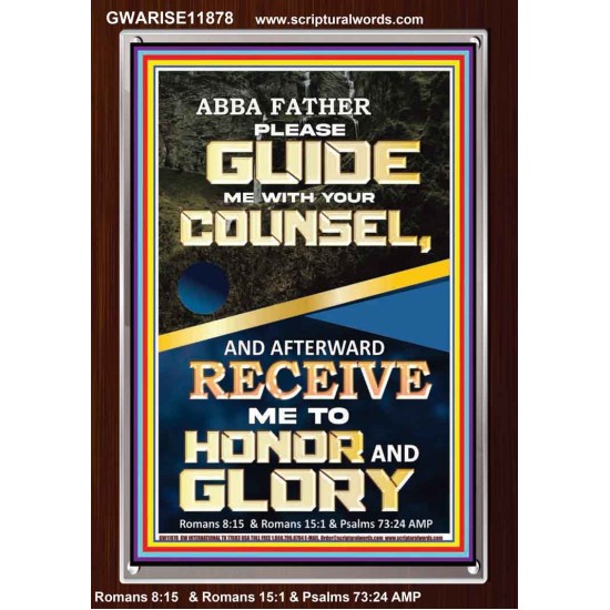ABBA FATHER PLEASE GUIDE US WITH YOUR COUNSEL  Scripture Wall Art  GWARISE11878  