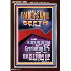 EVERLASTING LIFE IS THE FATHER'S WILL   Unique Scriptural Portrait  GWARISE11954  "25x33"