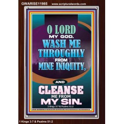 WASH ME THOROUGLY FROM MINE INIQUITY  Scriptural Verse Portrait   GWARISE11985  