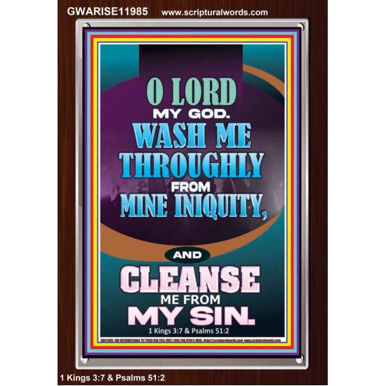 WASH ME THOROUGLY FROM MINE INIQUITY  Scriptural Verse Portrait   GWARISE11985  