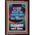 WASH ME THOROUGLY FROM MINE INIQUITY  Scriptural Verse Portrait   GWARISE11985  "25x33"