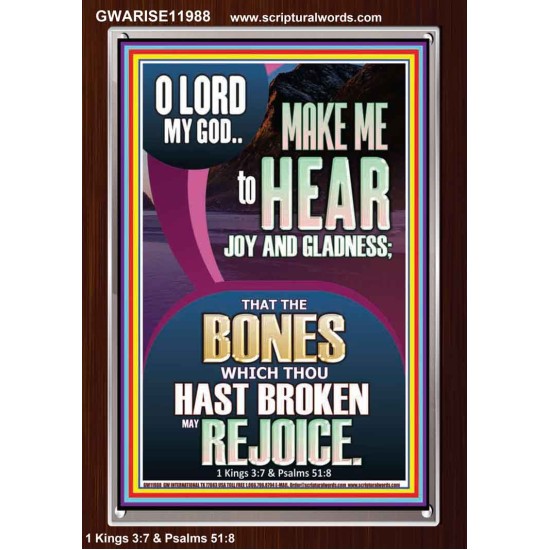 MAKE ME TO HEAR JOY AND GLADNESS  Scripture Portrait Signs  GWARISE11988  