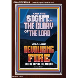 THE SIGHT OF THE GLORY OF THE LORD WAS LIKE DEVOURING FIRE  Christian Paintings  GWARISE12000  