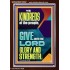 GIVE UNTO THE LORD GLORY AND STRENGTH  Scripture Art  GWARISE12002  "25x33"