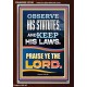 OBSERVE HIS STATUTES AND KEEP ALL HIS LAWS  Christian Wall Art Wall Art  GWARISE12188  