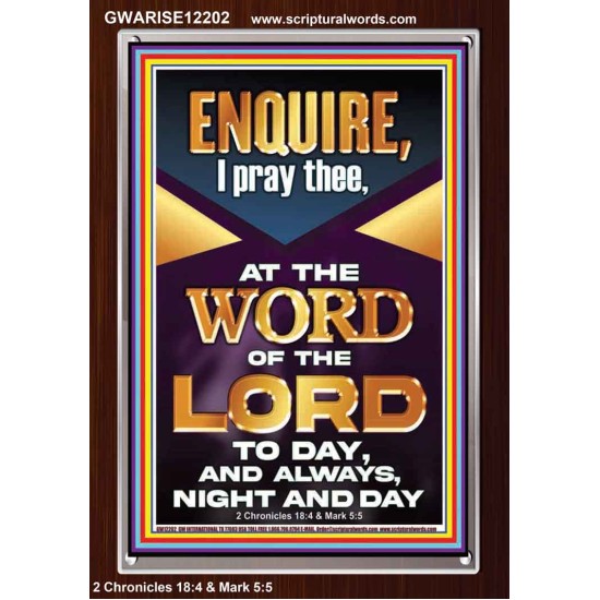 MEDITATE THE WORD OF THE LORD DAY AND NIGHT  Contemporary Christian Wall Art Portrait  GWARISE12202  