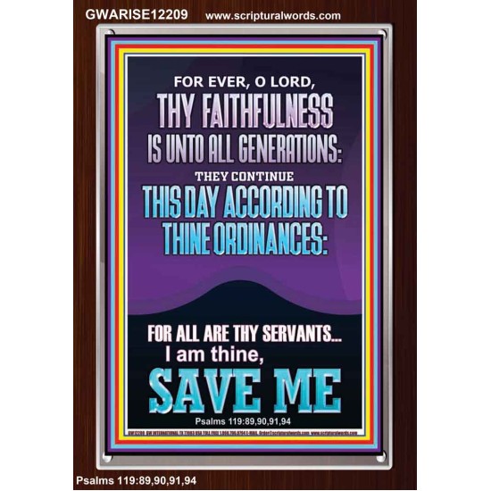 ACCORDING TO THINE ORDINANCES I AM THINE SAVE ME  Bible Verse Portrait  GWARISE12209  