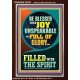 BE BLESSED WITH JOY UNSPEAKABLE  Contemporary Christian Wall Art Portrait  GWARISE12239  