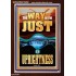 THE WAY OF THE JUST IS UPRIGHTNESS  Scriptural Décor  GWARISE12288  "25x33"