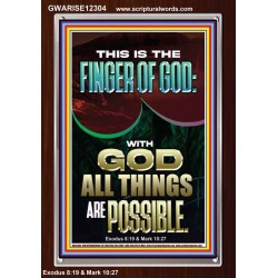 BY THE FINGER OF GOD ALL THINGS ARE POSSIBLE  Décor Art Work  GWARISE12304  "25x33"