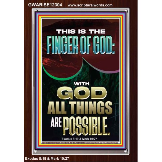 BY THE FINGER OF GOD ALL THINGS ARE POSSIBLE  Décor Art Work  GWARISE12304  